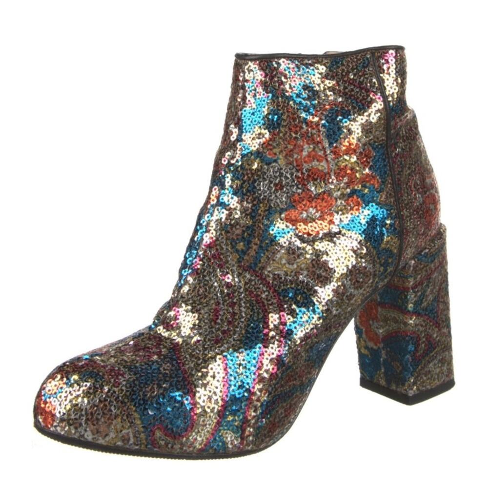 Carven Sequin Ankle Boots sz 38